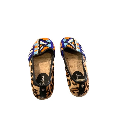 Sam Edelman Multicolor Rainbow Beaded Slip On Espardrille Lida Size 7.5M - Picture 3 of 4